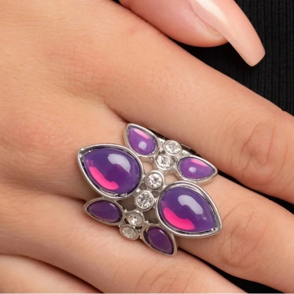 Paparazzi Jewelry - Trio Tinto Purple Ring